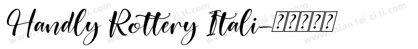 Handly Rottery Itali字体转换
